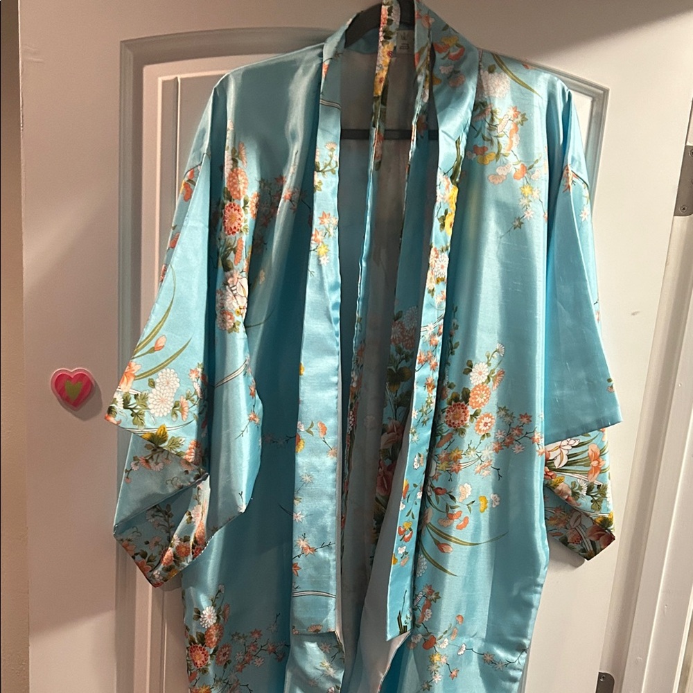 Tailor Vintage Blue Floral Kimono